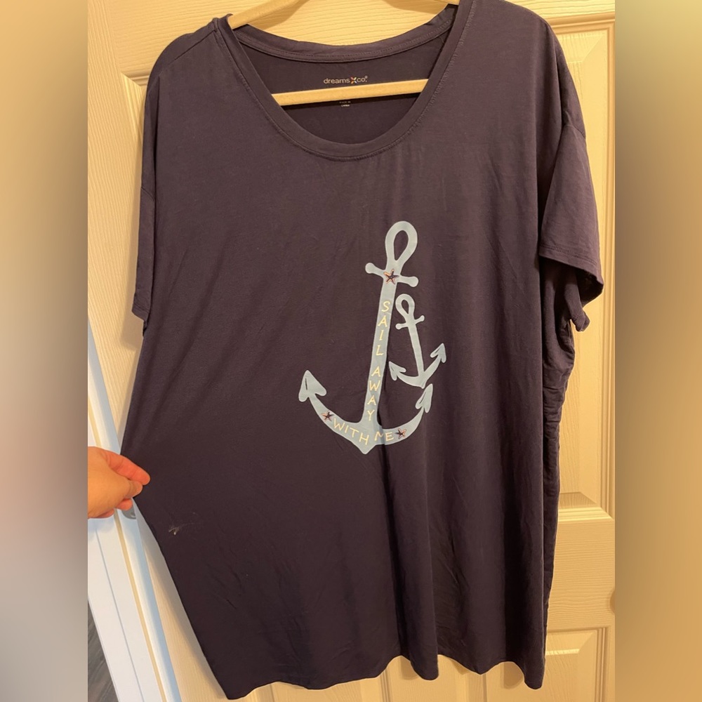 Anchor sleep shirt